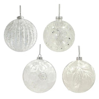 MAURY'S SFERA NATALIZIA CON LACCIO REALIZZATA IN VETRO DA 10 CM TRASPARENTE