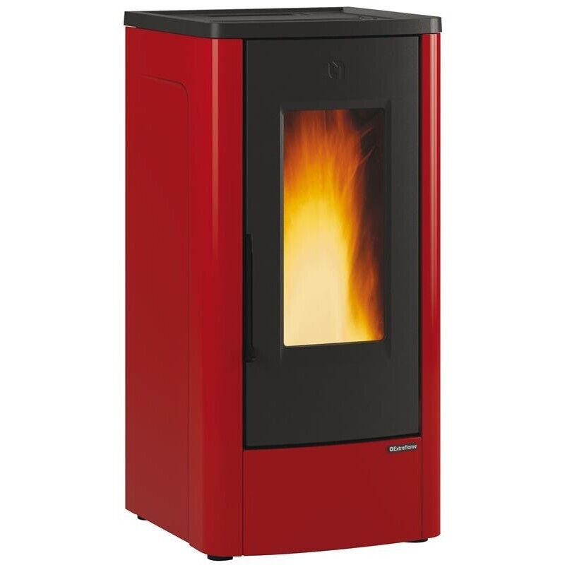DAHIANA EXTRAFLAME STUFA A  PELLET COLORE BORDEAUX 10 KW