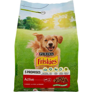 FRISKIES ACTIVE CROCCHETTE IN FORMATO DA 3KG CON MANZO