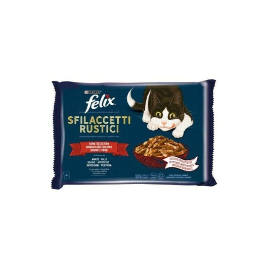 SFILACCETTI RUSTICI FELIX 4X85GR AL GUSTO MANZO E POLLO