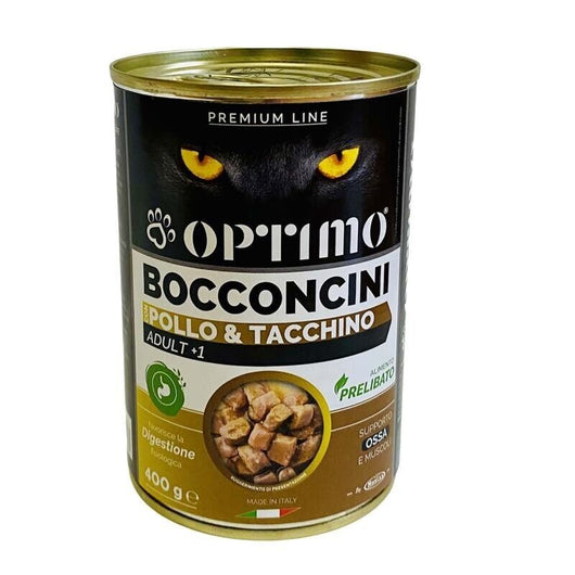 OPTIMO BOCCONCINI PER GATTO AL GUSTO POLLO E TACCHINO DA 400 GR