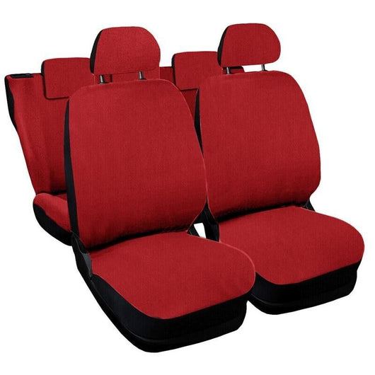 COPRISEDILE COORDINATO IN SET DA 6 PEZZI DI FACILE MONTAGGIO ROSSO