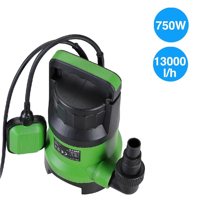 Pompa Sommersa 750W Acque Chiare Scure Sporche 13000L/h Cavo 10MT