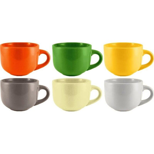 SET 6 TAZZE JUMBO POINT NEW COLOR CAPIENZA DA 450CC IN COLORE ASSORTITO