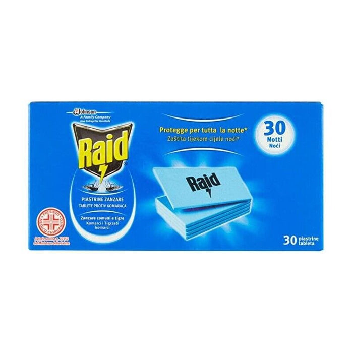 240 RAID PIASTRINE RICARICA PER 30 NOTTI LAMINATE IN CONFEZIONI DA 30