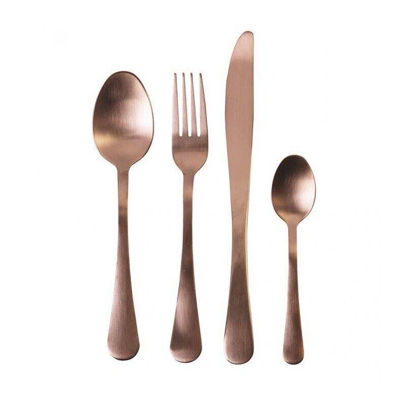 SET 16 POSATE 5TH AVENUE IN COLORE RAME SATINATO