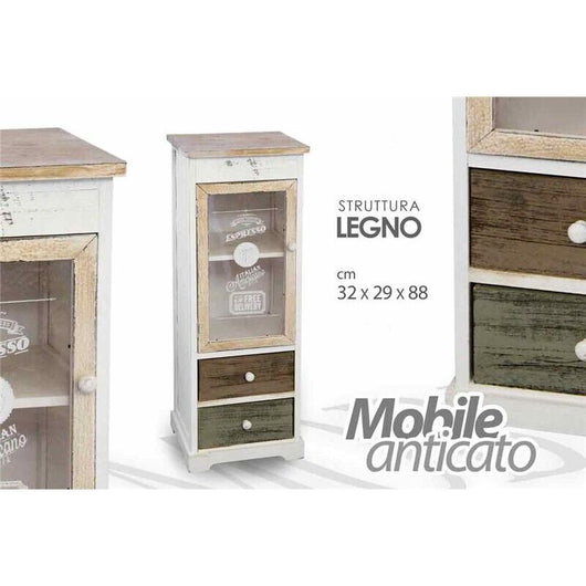 MOBILE LEGNO ANTICATO 33X29X104 CM