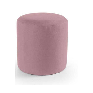 ELVAN POUF TONDO CON EFFETTO VELLUTO 40XH40 CM IN COLORE ROSA