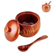 Scatola di spezie in legno - contenitori per erbe - contenitori di riserva - accessori per la cucina - 150ml - 8,5x9cm - contenitore per erbe
