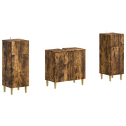 Set di Armadi da Bagno da 2 Pezzi ARNHEM Rovere Fumo 3418013