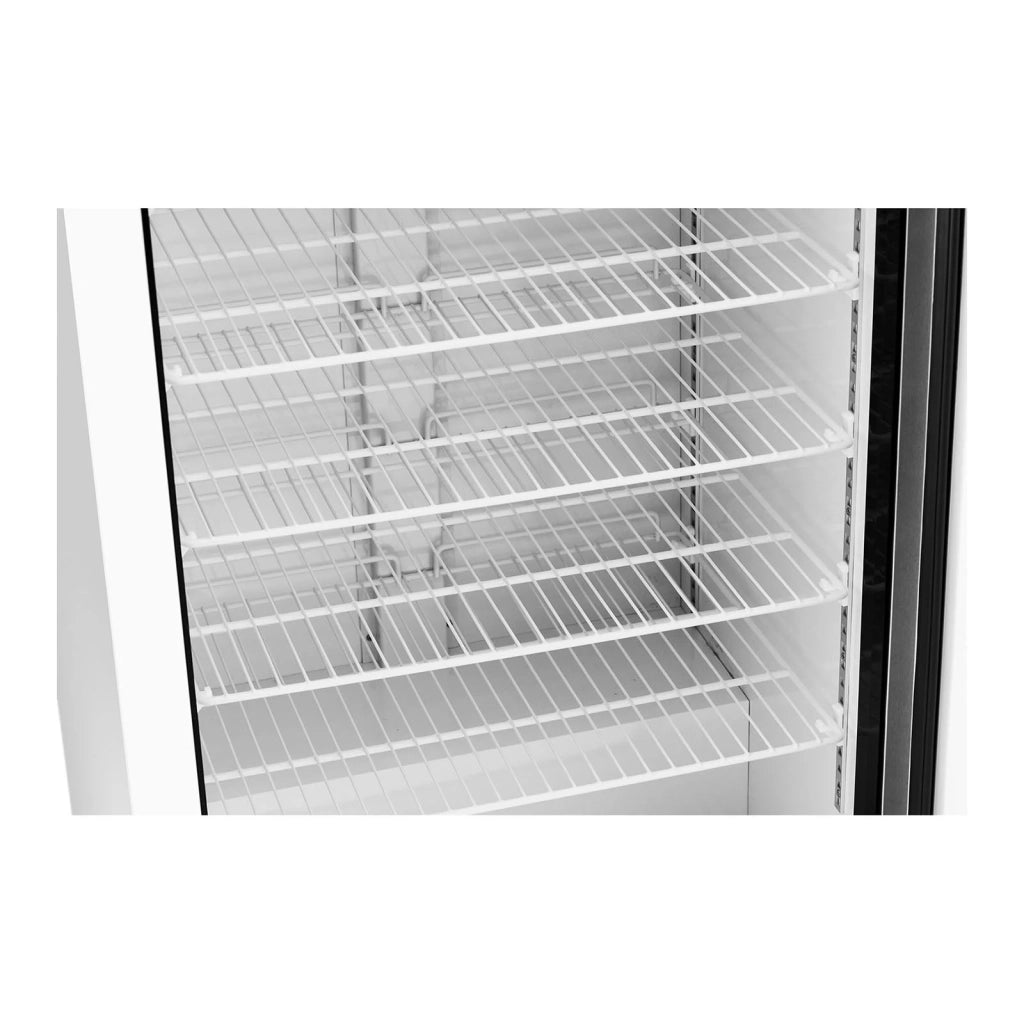 Congelatore verticale di grandi dimensioni con refrigerante R290 di grande capacità (volume: 580 litri, potenza: 492 watt, porta con doppio vetro) 14_0005260