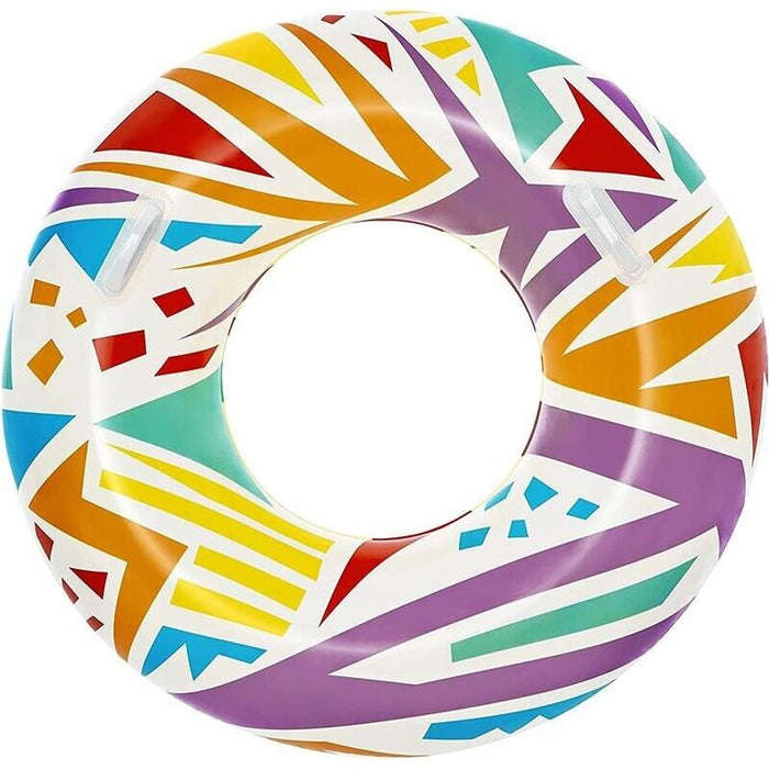 BESTWAY CIAMBELLA SALVAGENTE CON DECORO ASSORTITO GEOMETRICO 107 CM