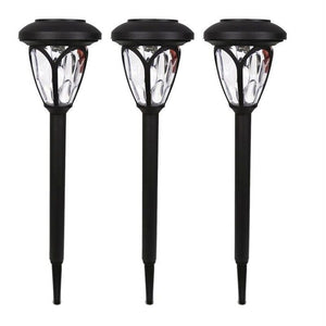 HIGH-TECH SET DI 3 LAMPADE SOLARI TONDE 10 X 40 CM COLORE NERO