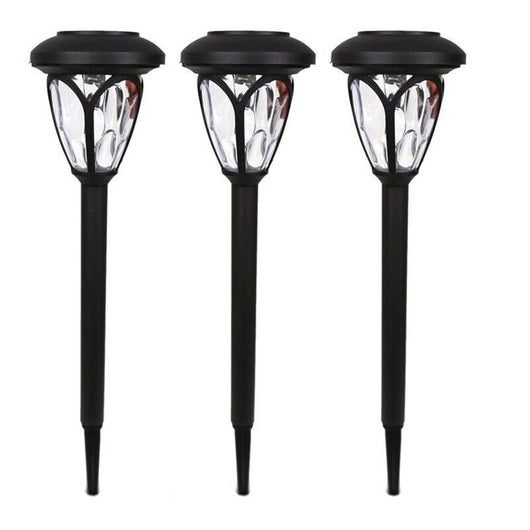 HIGH-TECH SET DI 3 LAMPADE SOLARI TONDE 10 X 40 CM COLORE NERO