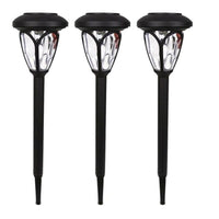 HIGH-TECH SET DI 3 LAMPADE SOLARI TONDE 10 X 40 CM COLORE NERO