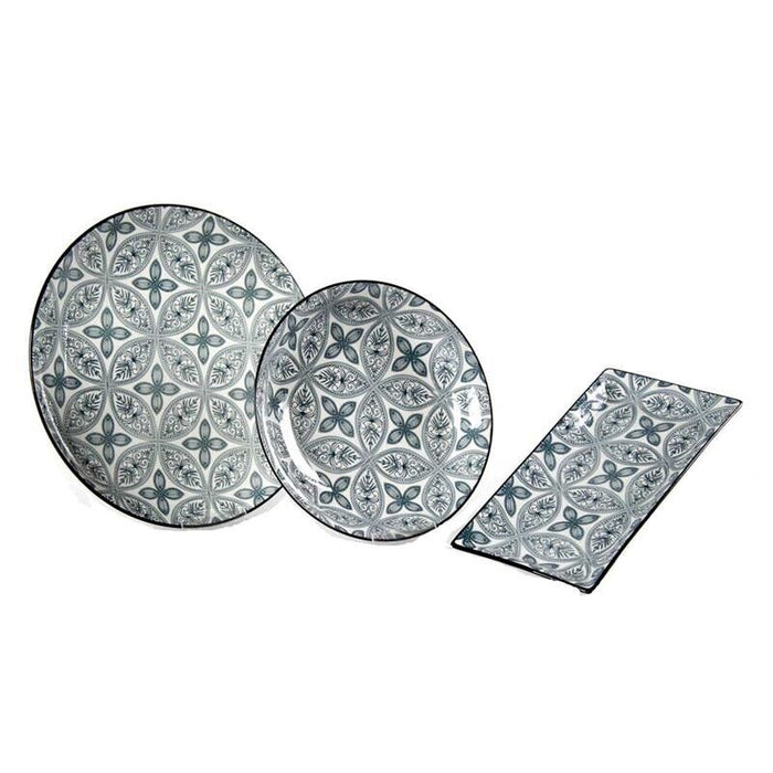 TOKYO SERVIZIO DI PIATTI DA 18 PEZZI IN CERAMICA COLORE VERDE