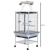 VOLIERA PER UCCELLI CON RUOTE E TRESPOLO 86 X 80 X H160 CM