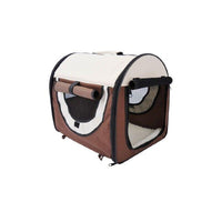TRASPORTINO PER CANI E GATTI PIEGHEVOLE 61 X 46 X 51 CM COLORE CAFFÈ