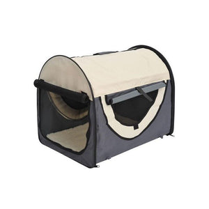 TRASPORTINO PER CANI E GATTI PIEGHEVOLE 46 X 36 X 41 CM COLORE GRIGIO