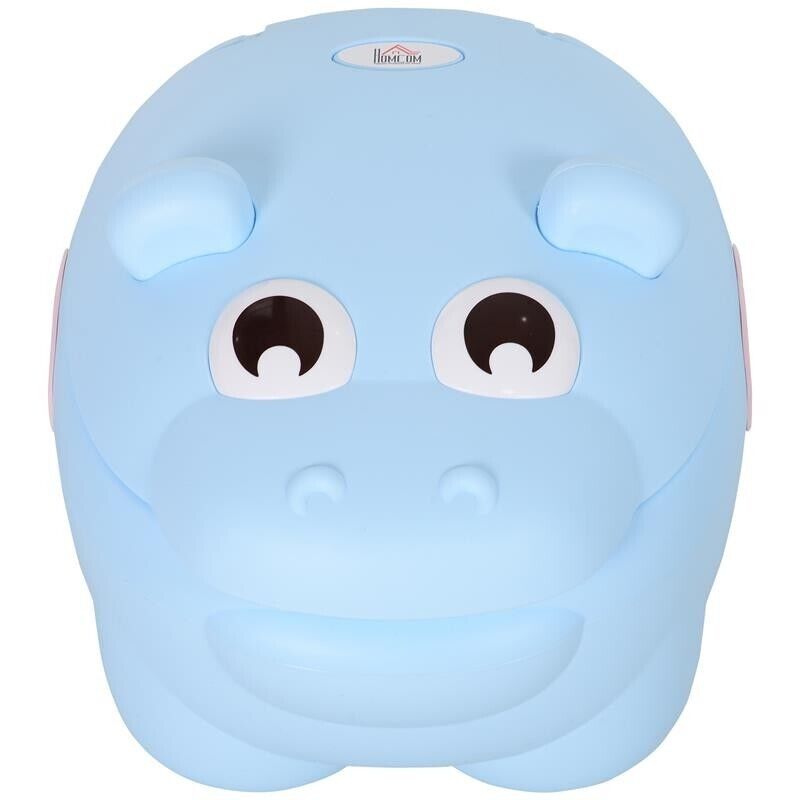 VASINO PER BAMBINI DAI 6 MESI ANTISCIVOLO 40 X 30 X 23 CM AD IPPOPOTAMO BLU
