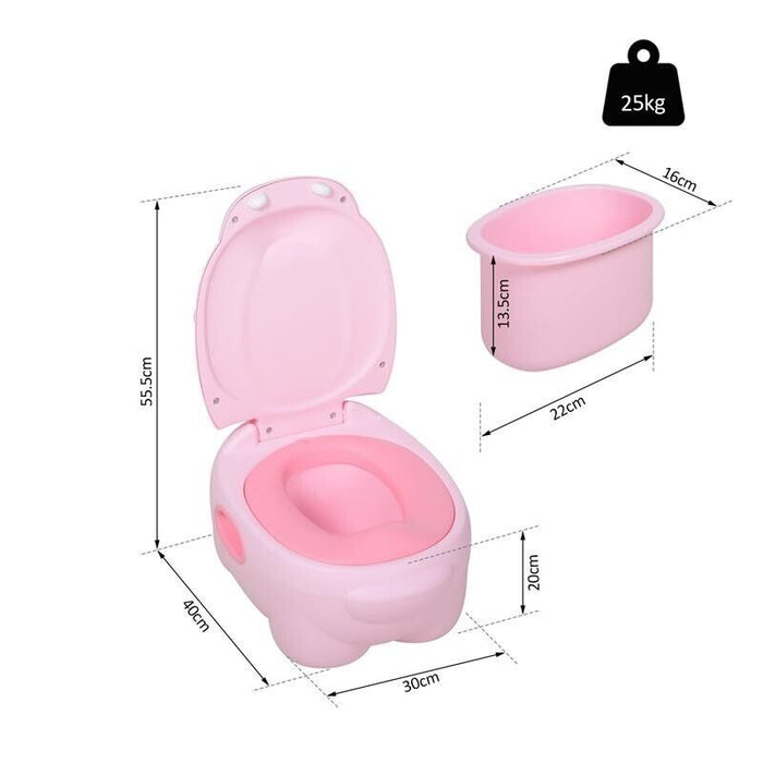 VASINO PER BAMBINI DAI 6 MESI ANTISCIVOLO 40 X 30 X 23 CM AD IPPOPOTAMO ROSA