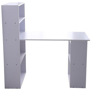 SCRIVANIA MODERNA CON LIBRERIA IN LEGNO 120 X 55 X 120 CM BIANCO