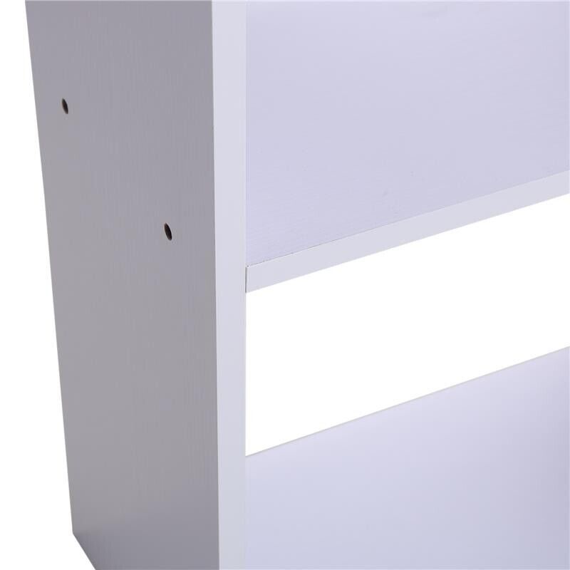 SCRIVANIA MODERNA CON LIBRERIA IN LEGNO 120 X 55 X 120 CM BIANCO