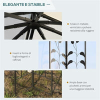 GAZEBO DA ESTERNO CON ZANZARIERA E DOPPIO TETTUCCIO 3 X 3 M BIANCO