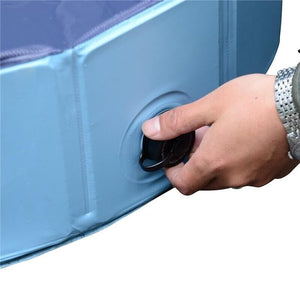 PISCINA PER CANI PORTATILE E PIEGHEVOLE IN PVC Ø80 X 20 CM BLU