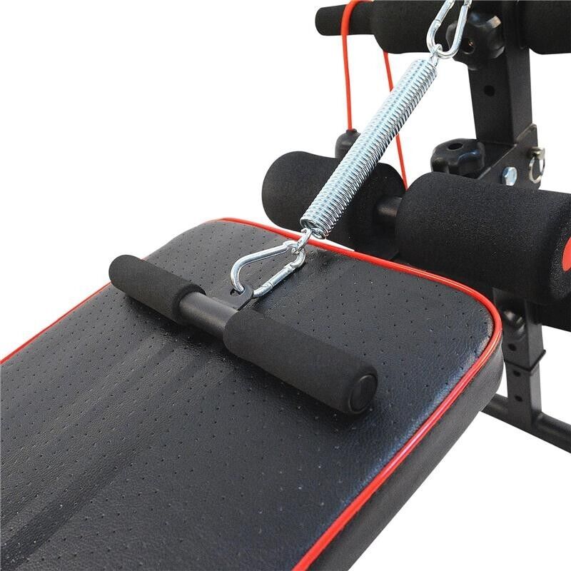 PANCA PER ADDOMINALI INCLINATA MULTIFUNZIONE E REGOLABILE 56.5 X 135 CM