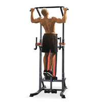 STAZIONE DI ALLENAMENTO PIEGHEVOLE MULTIFUNZIONALE IN ACCIAIO ROSSO E NERO