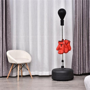 PUNCHING BALL SACCO BOXE DA TERRA CON GUANTONI INCLUSI ALTEZZA REGOLABILE