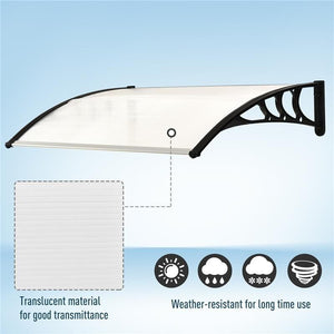 PENSILINA TETTOIA IMPERMEABILE E ANTI-UV IN POLICARBONATO 80 X 100 X 23 CM