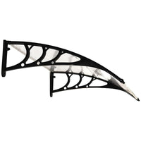 PENSILINA TETTOIA IMPERMEABILE E ANTI-UV IN POLICARBONATO 80 X 100 X 23 CM