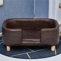 CUCCIA DIVANO PER CANI DI PICCOLA E MEDIA TAGLIA 74X48.5X31 CM MARRONE SCURO