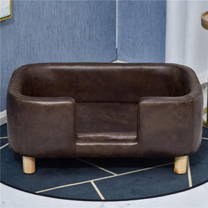 CUCCIA DIVANO PER CANI DI PICCOLA E MEDIA TAGLIA 74X48.5X31 CM MARRONE SCURO