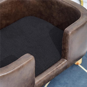 CUCCIA DIVANO PER CANI DI PICCOLA E MEDIA TAGLIA 74X48.5X31 CM MARRONE SCURO