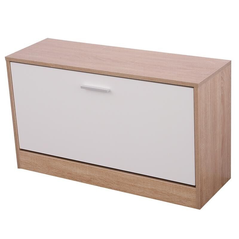 SET 3 PEZZI SCARPIERA APPENDIABITI SPECCHIO DA INGRESSO IN LEGNO 80X27 X46.5 CM