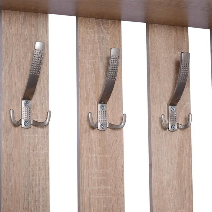 SET 3 PEZZI SCARPIERA APPENDIABITI E SPECCHIO PER INGRESSO IN LEGNO