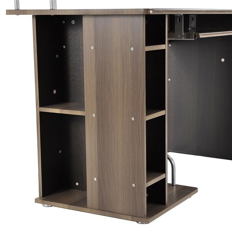 SCRIVANIA PER COMPUTER DA CAMERA O UFFICIO CON CASSETTO E LIBRERIA IN LEGNO 152 X 60 X 88 CM