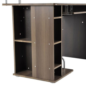 SCRIVANIA PER COMPUTER DA CAMERA O UFFICIO CON CASSETTO E LIBRERIA IN LEGNO 152 X 60 X 88 CM