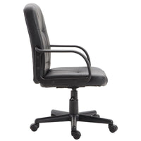 SEDIA UFFICIO ERGONOMICA IMBOTTITA GIREVOLE CON ROTELLE NERO