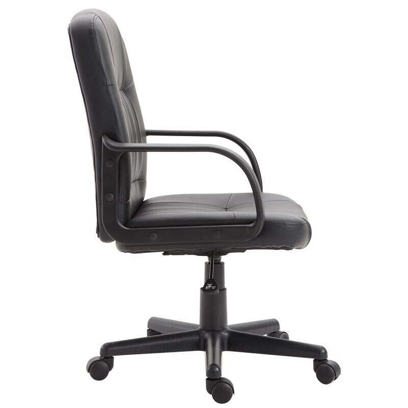 SEDIA UFFICIO ERGONOMICA IMBOTTITA GIREVOLE CON ROTELLE NERO