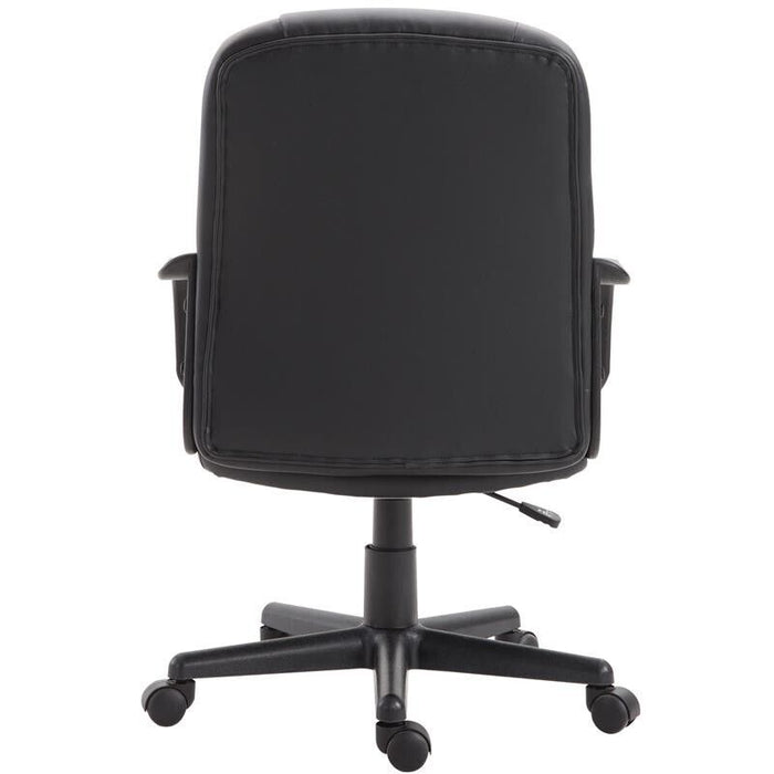 SEDIA UFFICIO ERGONOMICA IMBOTTITA GIREVOLE CON ROTELLE NERO