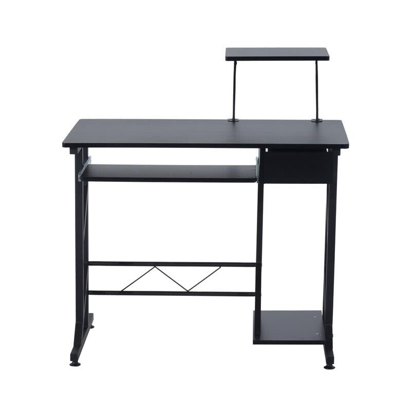 SCRIVANIA PER COMPUTER ACCIAIO E MDF CON CASSETTO E RIPIANO TASTIERA ESTRAIBILE
