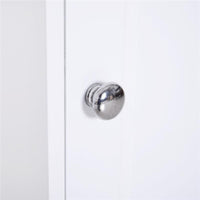 MOBILETTO A COLONNA PER BAGNO IN LEGNO CON DECORO FLOREALE 40X23X160 CM BIANCO