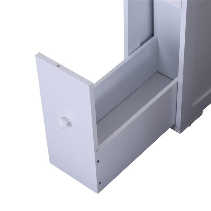 MOBILETTO DA BAGNO IN LEGNO CON RIPIANO E  2 CASSETTI 16X52X66 CM BIANCO