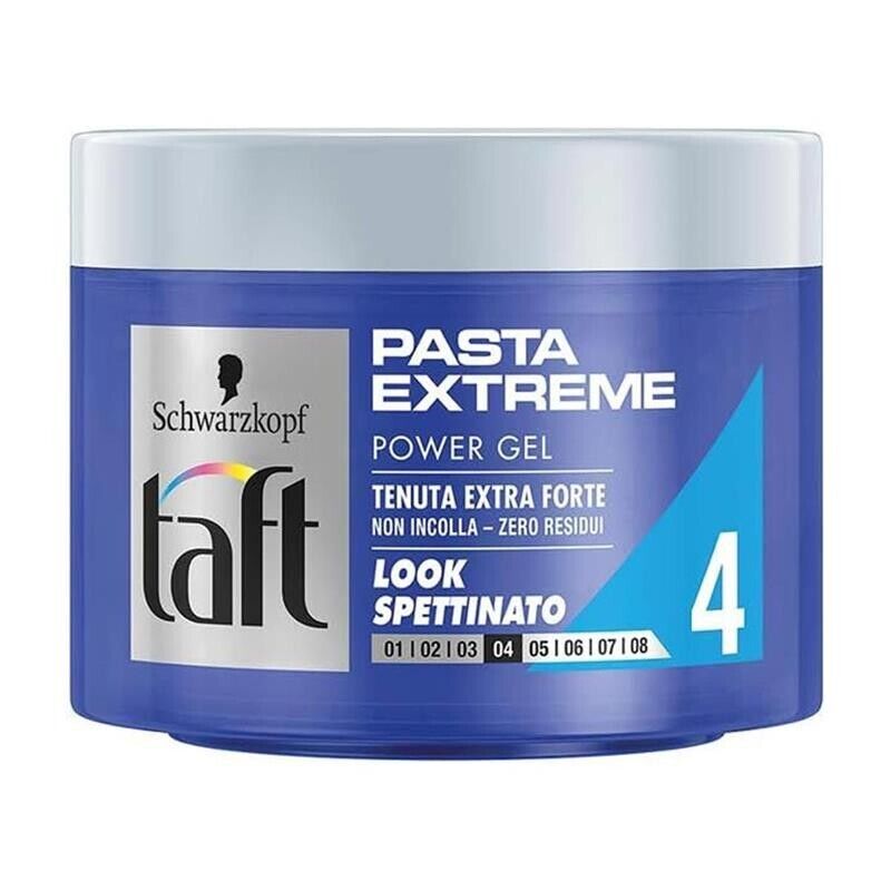 SCHWARZKOPF TAFT PASTA EXTREME POWER GEL TENUTA EXTRA FORTE LOOK SPETTINATO UOMO