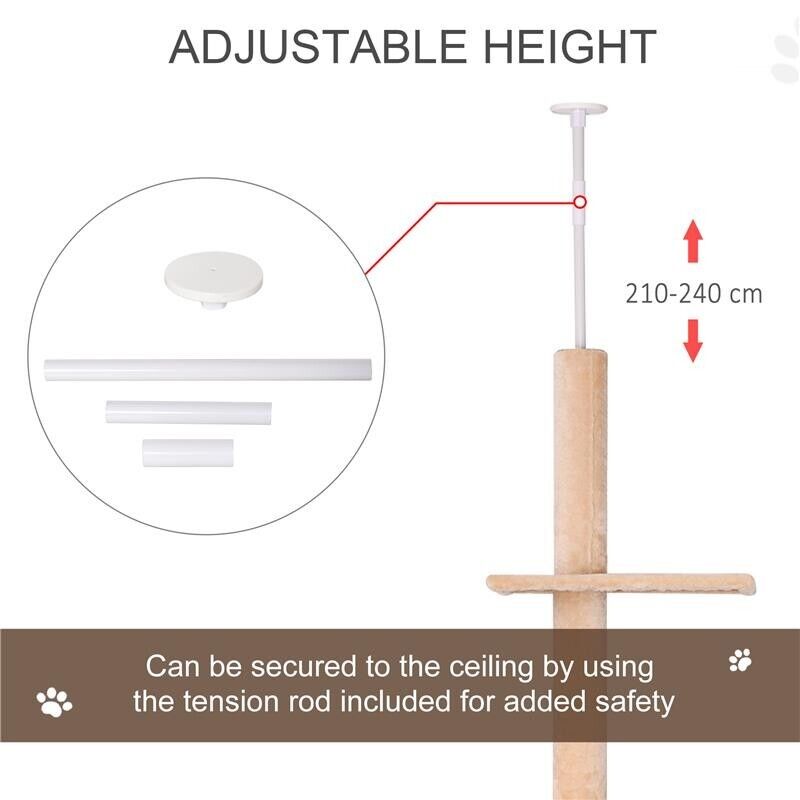 TIRAGRAFFI A SOFFITTO MULTILIVELLO 210-240CM CON CORDE IN JUTA GIALLO