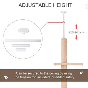 TIRAGRAFFI A SOFFITTO MULTILIVELLO 210-240CM CON CORDE IN JUTA GIALLO